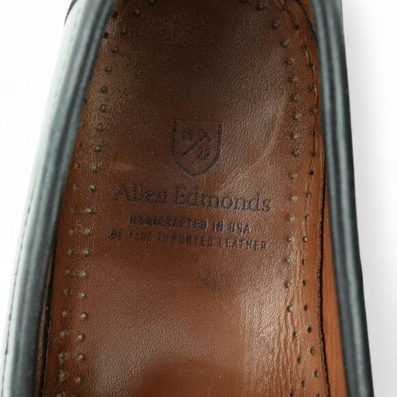 Allen Edmonds Arezzo Italian Dress Loafer Mens 9.5D Black‎ Leather Slip On main image 8